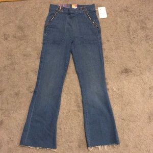 Mother Denim Cropped Flare Jeans
